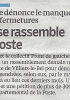 Villiers le Bel : la gauche se rassemble devant la Poste, le Parisien 95 du 22/02/2013